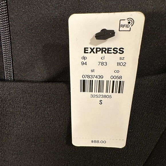 Express, Square Neck Peplum Midi Sheath Dress - Picture 5 of 6